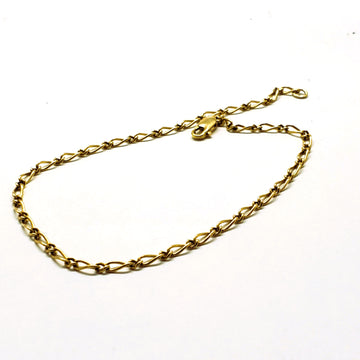 10k Yellow Gold Hollow Milano Rope Anklet DEJ-24553